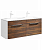 Подвесная тумба 120 Malaga крафт темный Mal.01.12/CD + умывальник Malaga 1200 Duet Mal.12.04.D Aqwella фото в интернет-магазине Русалия