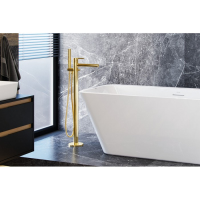 Смеситель для ванны отдельностоящий EXCELLENT Pi AREX.1255GL (золото) фото в интернет-магазине Русалия