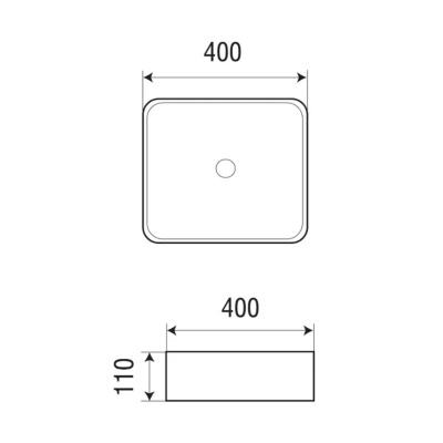 Раковина накладная квадратная AZ2179 Azario фото в интернет-магазине Русалия