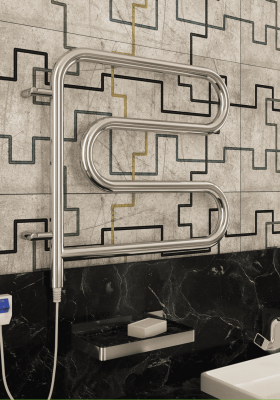 Электрический полотенцесушитель  25 F-обр 600х600 поворотный 4620768883897 Terminus фото в интернет-магазине Русалия