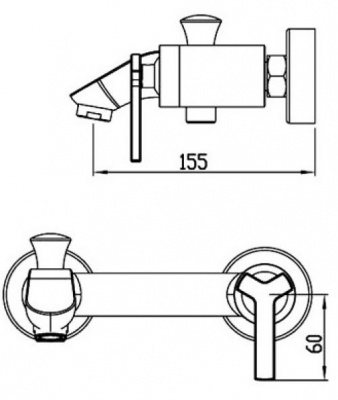 Смеситель для ванны Waterfall F673107C-01 Bravat фото в интернет-магазине Русалия