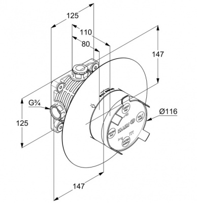 Универсальный встраиваемый блок FLEXX.BOXX 88011 KLUDI фото в интернет-магазине Русалия