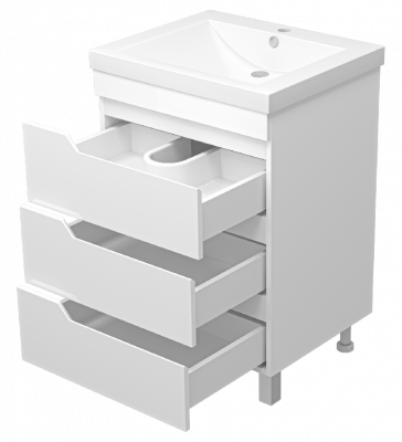 Тумба Софт 60 с раковиной Misty Алиса 58 Misty фото в интернет-магазине Русалия