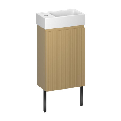 Тумба с раковиной WC Area 40 см матовый бежевый 221803006 Wellsee фото в интернет-магазине Русалия