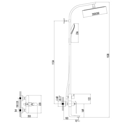 Душевая программа для ванны Lemark Melange (LM4962CW) фото в интернет-магазине Русалия
