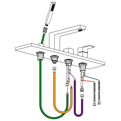 Смеситель для ванны с душем Timo Selene врезной, хром (2130/00Y) фото в интернет-магазине Русалия