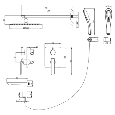 Душевая программа для ванны Lemark Melange (LM4922CW) фото в интернет-магазине Русалия
