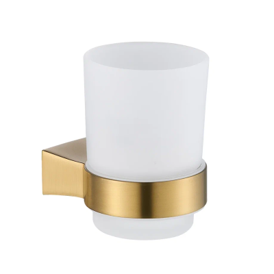 Стакан для ванной комнаты Shevanik SG5712G, золотой сатин фото в интернет-магазине Русалия