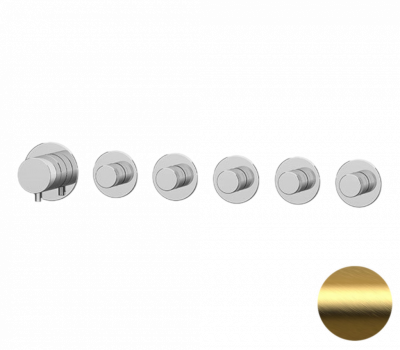 Смеситель для душа Remer X Style N98D5PBG, золото брашированное фото в интернет-магазине Русалия