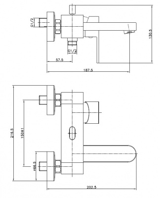 Смеситель для ванны ELIO A63045 Cersanit фото в интернет-магазине Русалия