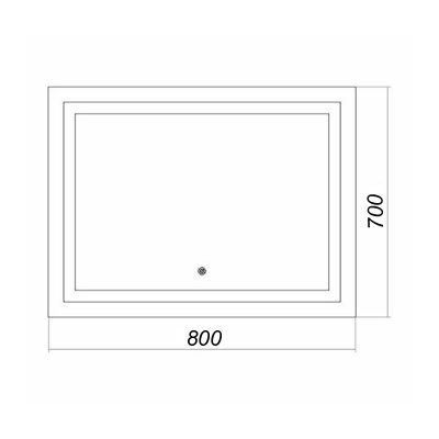Зеркало  Стиль 800х700 с сенсором на подложке, подогрев (CS00068082) фото в интернет-магазине Русалия