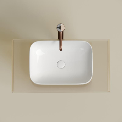 Умывальник чаша накладная прямоугольная Element 500*359*145мм CN6055 Ceramica Nova фото в интернет-магазине Русалия