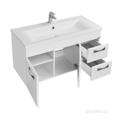 Тумба под раковину AQUATON Диор 100 белый 1A167701DR010 фото в интернет-магазине Русалия