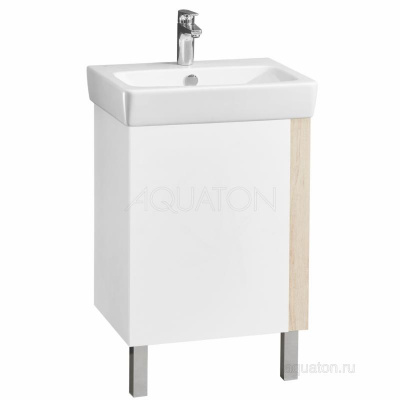 Тумба под раковину AQUATON Кантри 55 белый, дуб верона 1A257601AHB20 фото в интернет-магазине Русалия
