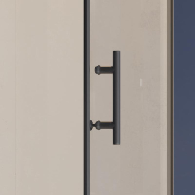 Душевая дверь RGW HO-011B 600, стекло прозрачное, профиль черный фото в интернет-магазине Русалия