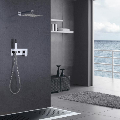 Душевая система ABBER Daheim AF8218 скрытого монтажа без излива, хром фото в интернет-магазине Русалия