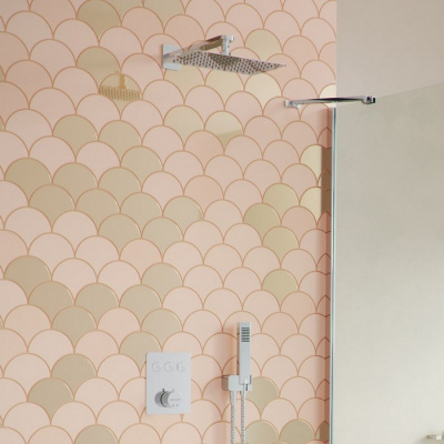 Термостатическая душевая система скрытого монтажа EXCELLENT Krotos AREX.SET.8046CR (хром) фото в интернет-магазине Русалия