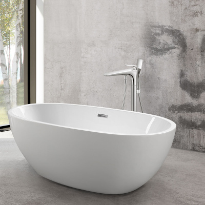 Смеситель для ванны напольный VTF-102CH однорычажный, хром Vincea фото в интернет-магазине Русалия