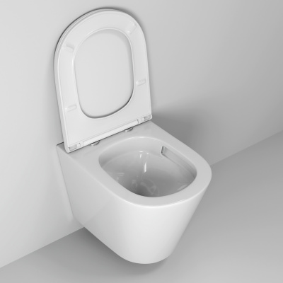 Унитаз подвесной безободковый с сиденьем микролифт GR-4478SQ tornado Grossman фото в интернет-магазине Русалия