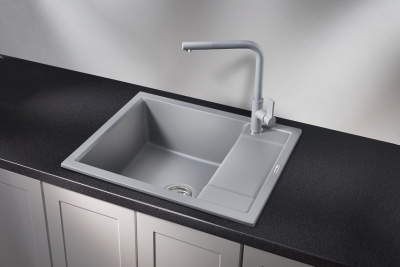 Кухонная мойка GRANULA (6002, АЛЮМИНИУМ) фото в интернет-магазине Русалия