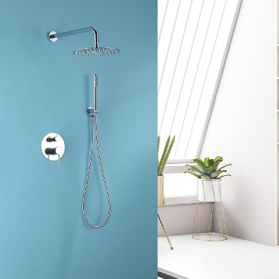 Душевая система ABBER Emotion AF8818 скрытого монтажа без излива, хром фото в интернет-магазине Русалия