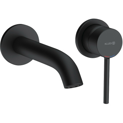 Смеситель BOZZ BLACK 382443976 для раковины настенный встраиваемый (внешняя часть) KLUDI фото в интернет-магазине Русалия