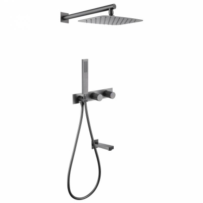 Душевая система ABBER Rund AF8717NG скрытого монтажа с изливом, никель фото в интернет-магазине Русалия