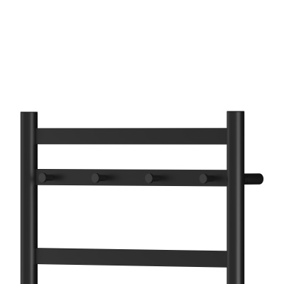 Полотенцесушитель электрический REFLEXION Танами RXT128050BL 800x500 черный матовый, 5 крючков фото в интернет-магазине Русалия