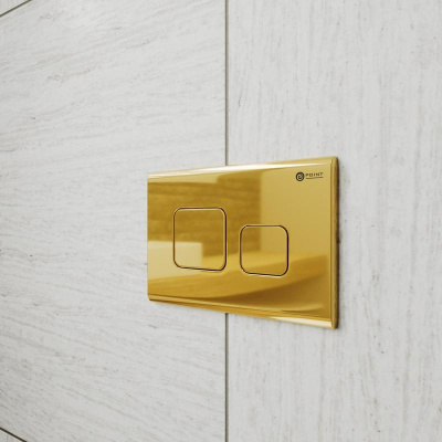 Клавиша смыва Афина PN44041G золото глянец Point фото в интернет-магазине Русалия