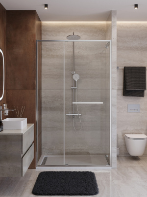 Душевая дверь CEZARES LUX-B-FS-11-130-C-CR фото в интернет-магазине Русалия