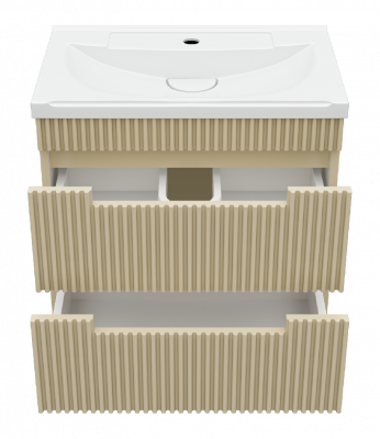 Тумба Ariana 60 подвесная (капучино) с раковиной Misty EVVA 60 Brevita фото в интернет-магазине Русалия