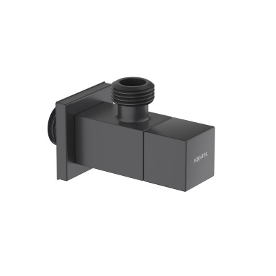 Угловой переходник AQUATEK, матовый черный AQ2453MB фото в интернет-магазине Русалия