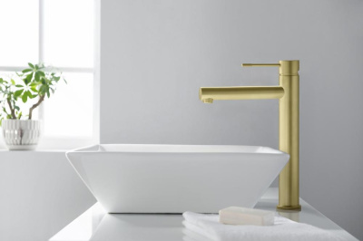 Смеситель для раковины-чаши Timo Saona золото матовое (2311/17F) фото в интернет-магазине Русалия