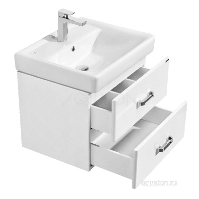 Тумба под раковину AQUATON Америна 60 белый 1A135401AM010 фото в интернет-магазине Русалия