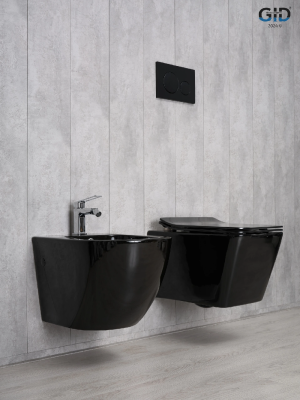 Унитаз подвесной Gid Tr2144BL 62224Y черная глянцевая 52x36x33.5 фото в интернет-магазине Русалия