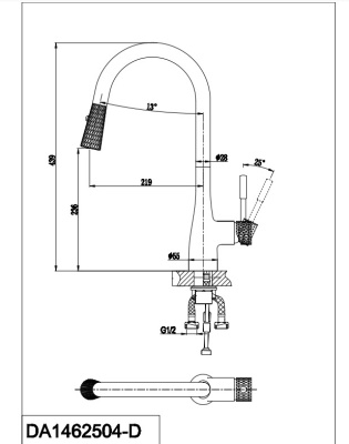 Смеситель для кухни DK Rhein.Schiller (DA1462504D) фото в интернет-магазине Русалия