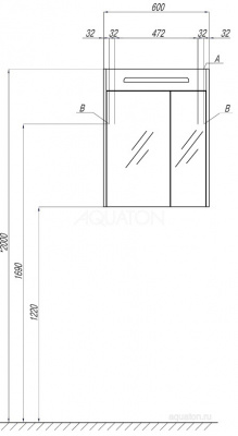 Зеркальный шкаф AQUATON Сильва 60 дуб фьорд 1A216202SIW60 фото в интернет-магазине Русалия