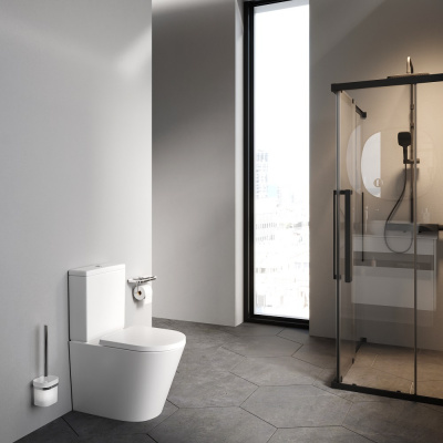 C8F8600SC Func унитаз-компакт безободковый с сиденьем микролифт Am.Pm фото в интернет-магазине Русалия