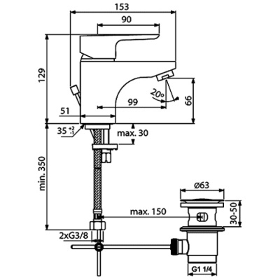 Смеситель для раковины Ceraplan III B0700AA Ideal Standard фото в интернет-магазине Русалия