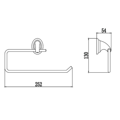 Полотенцедержатель Savol S-L03152, хром фото в интернет-магазине Русалия