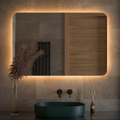 Зеркало  с LED-подсветкой настенное OPTI DEFESTO 120x80 см, DF 2820RH фото в интернет-магазине Русалия