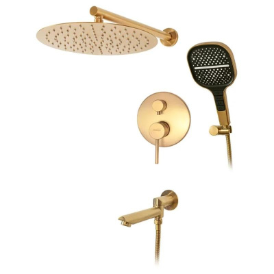 Душевая система встраиваемая Hansberge H6095MG, матовое золото фото в интернет-магазине Русалия
