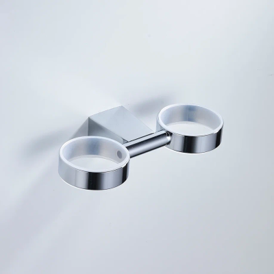 Стакан для ванной комнаты двойной Shevanik SG5722, хром фото в интернет-магазине Русалия