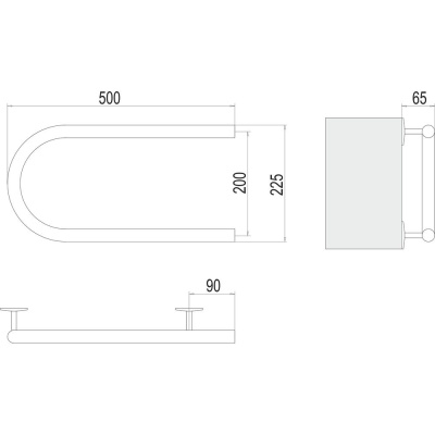 Полотенцесушитель электрический Terminus П-обр 50х20 4620768883934 фото в интернет-магазине Русалия