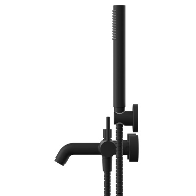 Смеситель для ванны с душевым комплектом WHITECROSS Y Y1231BL (черный мат) фото в интернет-магазине Русалия