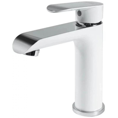 Смеситель для раковины Grocenberg GB2010WC, белый/хром фото в интернет-магазине Русалия