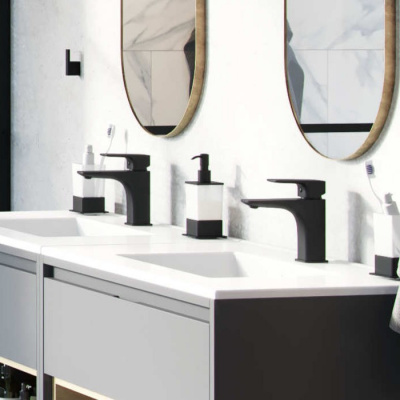 Смеситель для умывальника EXCELLENT Keria AREX.2001BL (черный мат) фото в интернет-магазине Русалия