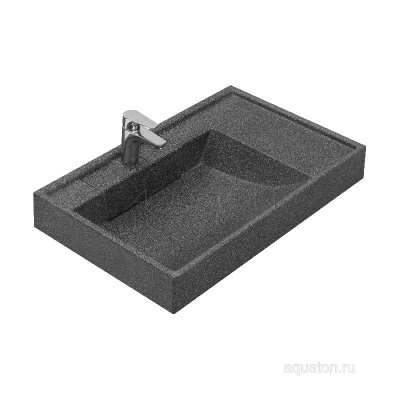 Раковина AQUATON Рейн 80 графит 1A72113KRW210 фото в интернет-магазине Русалия