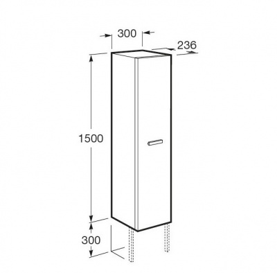 Пенал Victoria Nord белый ZRU9000026 Roca фото в интернет-магазине Русалия