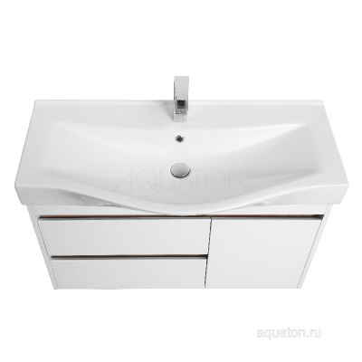 Тумба под раковину AQUATON Нортон 100 белая 1A249001NT010 фото в интернет-магазине Русалия